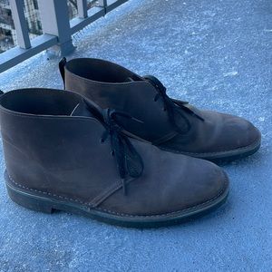 Clarks Bushacre 3 desert chukka boot size 11.5 Dark Grey Leather